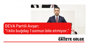 <strong>DEVA Partili Avşar; “1 kilo buğday 1 somun bile etmiyor.”</strong>