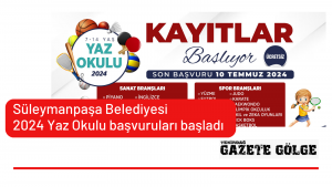 <strong>Süleymanpaşa Belediyesi 2024 Yaz Okulu başvuruları başladı</strong>