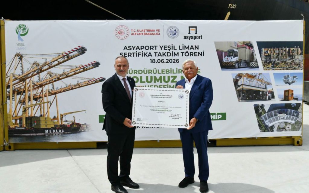 Asyaport’a Yeşil Liman Sertifikası Verildi: Med Antalya Türk Denizcilik Filosuna Katıldı
