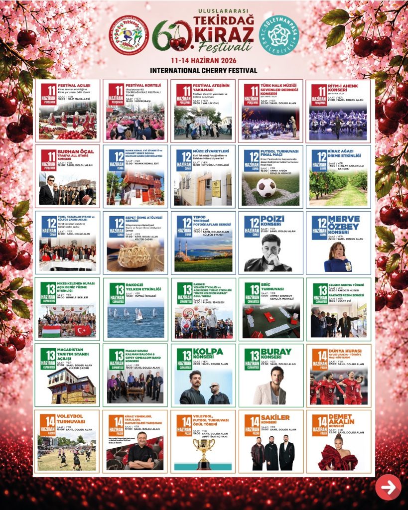 Kiraz Festivali’nde 60. Yıl Heyecanı Kenti Sardı